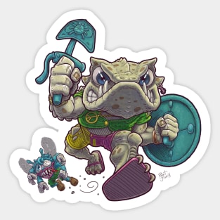 Napoleon Bonafrog Mutant Frog Ally Punk Sticker